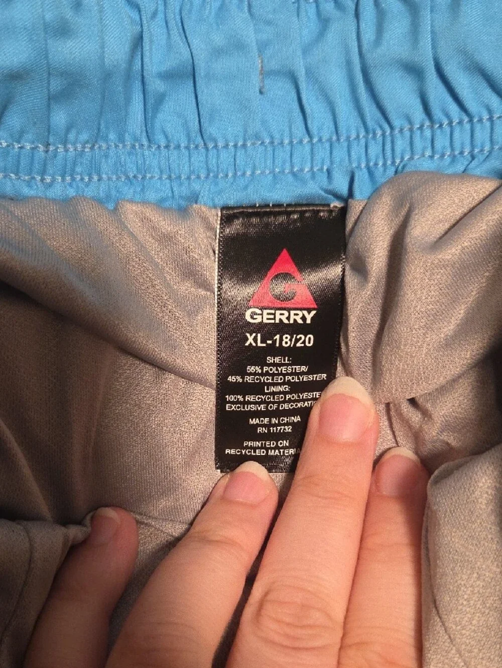 Gerry Weber Blue and Silver Colorblock Shorts